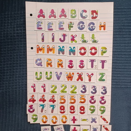 Stamps and magnets English lowercase and uppercase letters like new