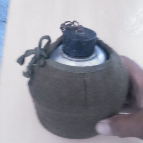 Military canteen used, aluminum