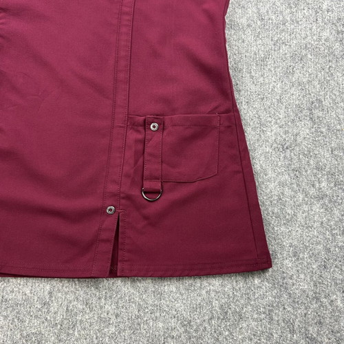 Dickies medical nurse blouse women's small burgundy used