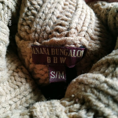 Wool turtleneck sweater used, brown, size S/M