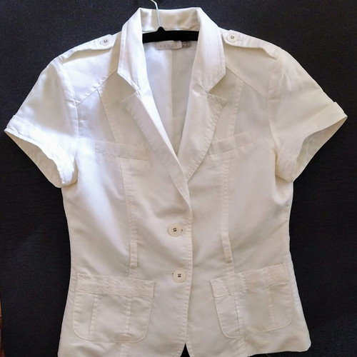 Koton summer jacket used, short sleeve, white, size S