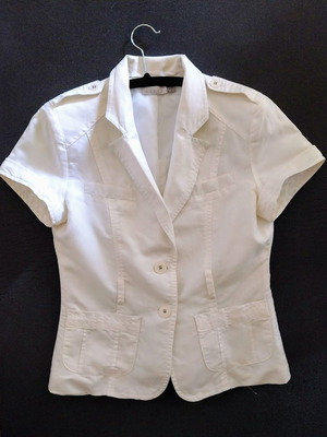 Koton summer jacket used, short sleeve, white, size S