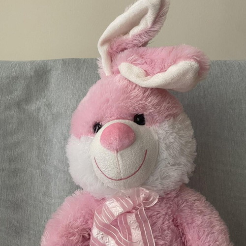 Large pink plush bunny teddy bear