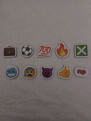 Emoji face magnets new, set of 10 pieces