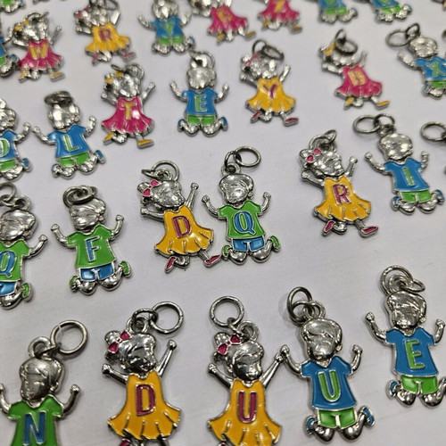 Stainless steel craft materials new, 96 letter charms, 16 wish charms, 12 necklace chains, 3 bracelet chains