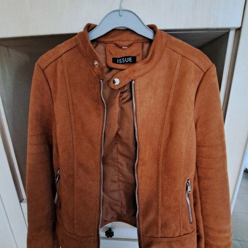 Issue Fashion women's jacket suede look tan size S used