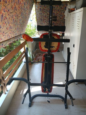 Body Sculpture Foldable Weight Bench BW-2810 with Pull-up Bar and Weights