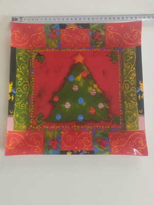 Christmas plate new with tree and decorations