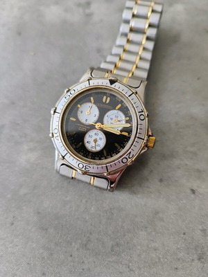 Catamaran chronograph like new, vintage 90s, black and silver