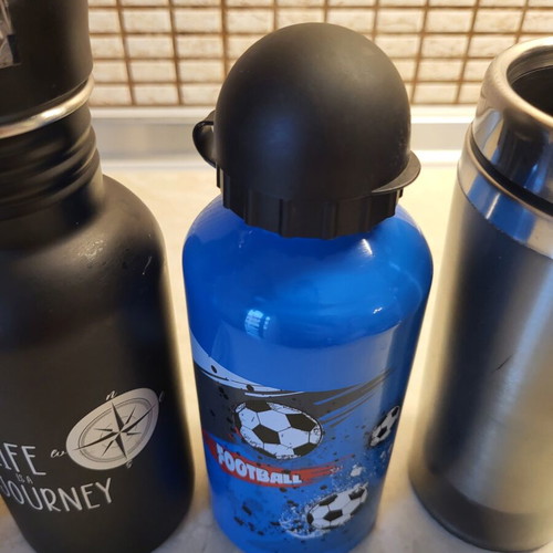 Aluminium water bottles, set of 4