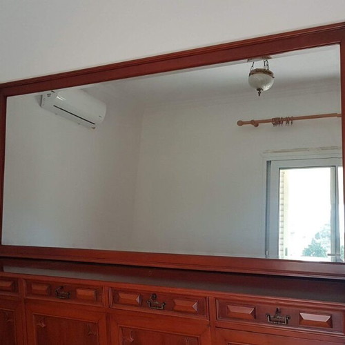Buffet and mirror set, separate pieces