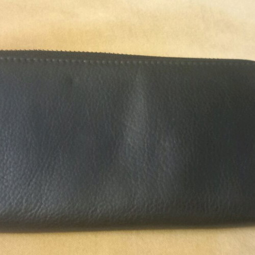 Mango leather wallet used, black