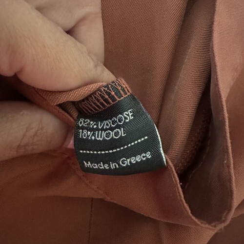 Vassia Kostara pants used, size large, terracotta color