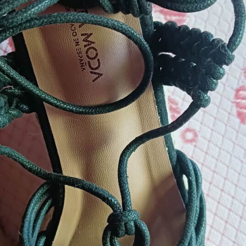 Alta Moda platform espadrille sandals like new, size 38, black