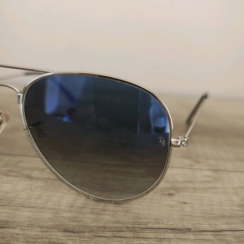 Ray Ban 3025 003/3F 6214 sunglasses used, turquoise and silver