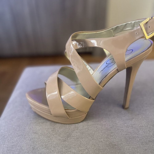 Jessica Simpson leather sandals like new, beige, size 39