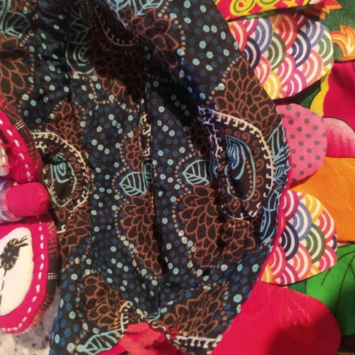 Owl fabric backpack used