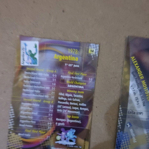FIFA World Cup 2002 Panini football collectible cards like new, pack of 7