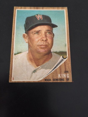 Topps 1962 Baseball Card #42 Jim King Washington Senators used