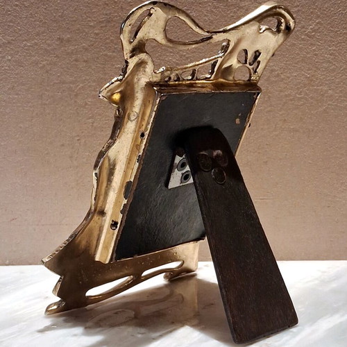 Αντίκα κορνίζα Art Nouveau μπρούτζινη σαν καινούργια, Belle Époque