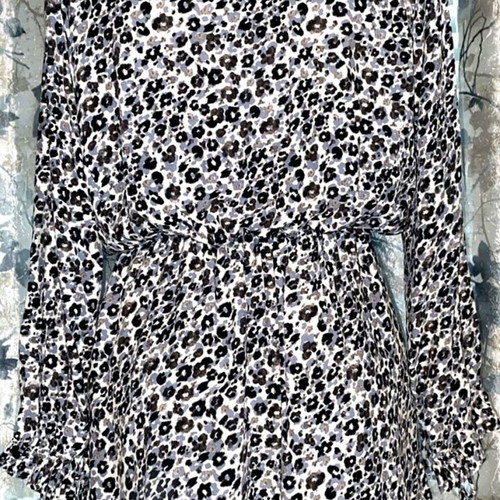 Zara mini dress leopard - floral print -  15,00 - Vendora.cy