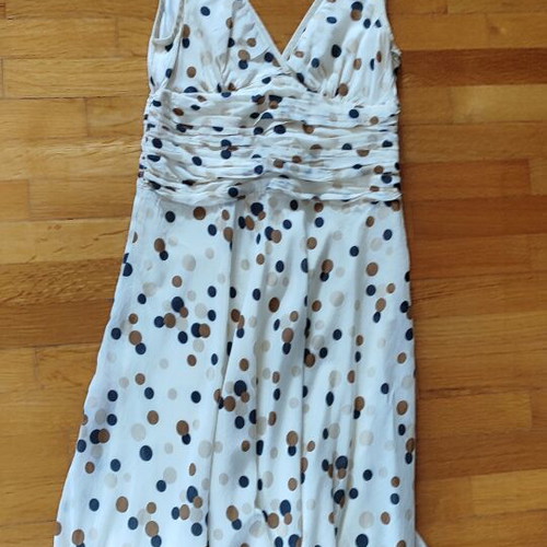Zara Basik Sleeveless Dress L Used, Polka Dot Pattern