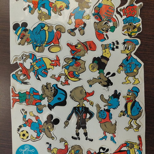 Vintage children stickers from the 1960s like new