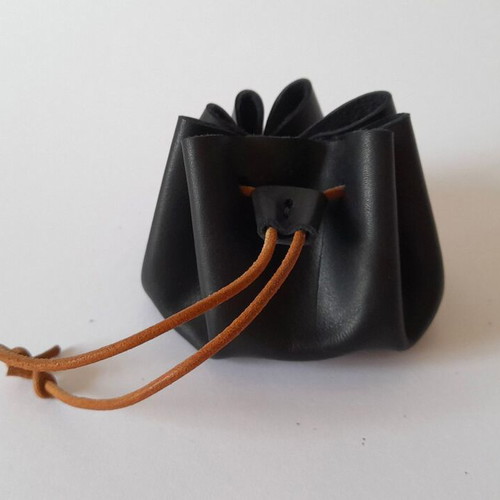 Handmade leather dice pouch new for small items