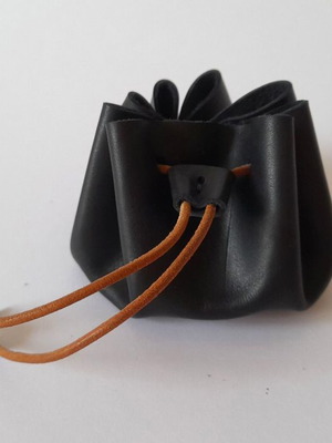 Handmade leather dice pouch new for small items