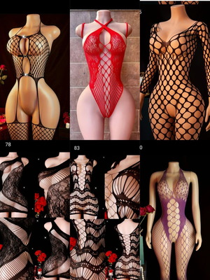 Sexy lingerie set of 6 pieces new, black and red