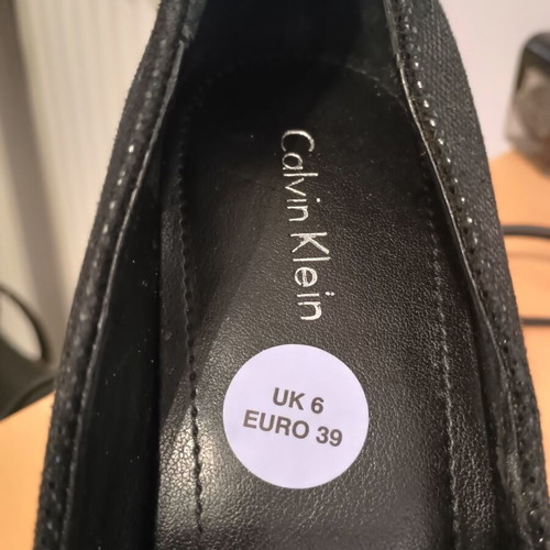 Calvin Klein Peep Toe Pumps Black Size 39 Like New