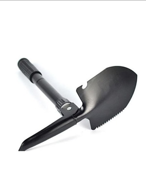 Campaign folding shovel with saw, compass and opener new