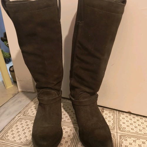 Cowboy women's boots used, brown, size 40, suede