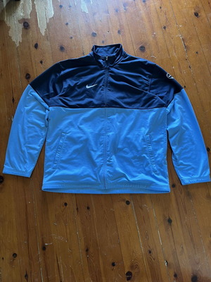 Nike Y2K track jacket, two-tone blue, size L