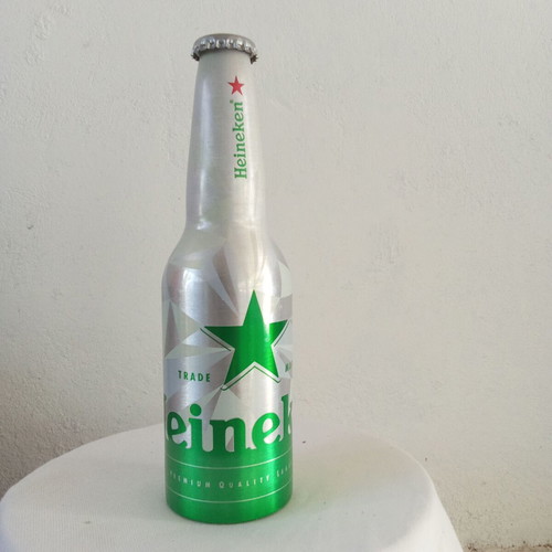 Heineken collectible neon aluminum beer bottle Greek 2016