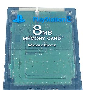Επισκευάστηκε/ Refurbished PS2 PlayStation 2 Memory Card / Κάρτα Μνήμης 8MB Διάφανο Μαύρο