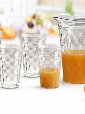 Σετ Tupperware Πρίσμα κανάτα 2λ. και ποτήρια 475 ml (5 τεμ.)