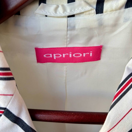 Apriori blazer like new, size L, white and blue