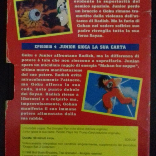 2 DragonballZ VHS episodes 3-4-7-8 Italian version without subtitles