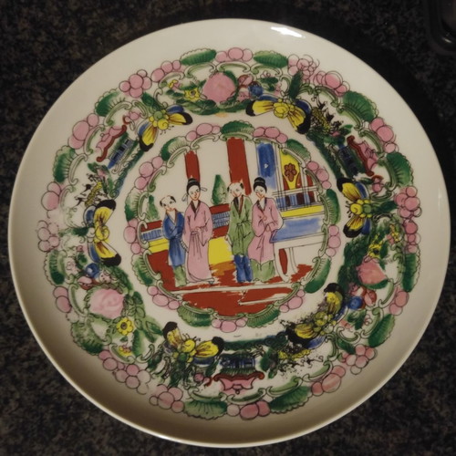 Collectible decorative plate Rose Mandarin design used