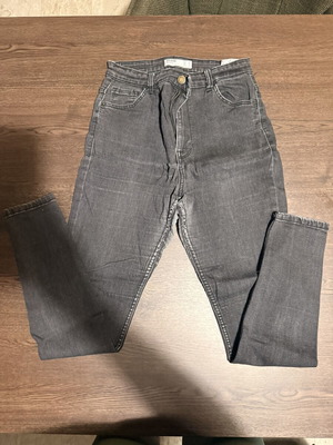 Bershka Denim Grey Skinny Jeans, size EU 38