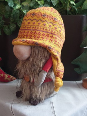 Decorative gnome handmade new, height 28cm