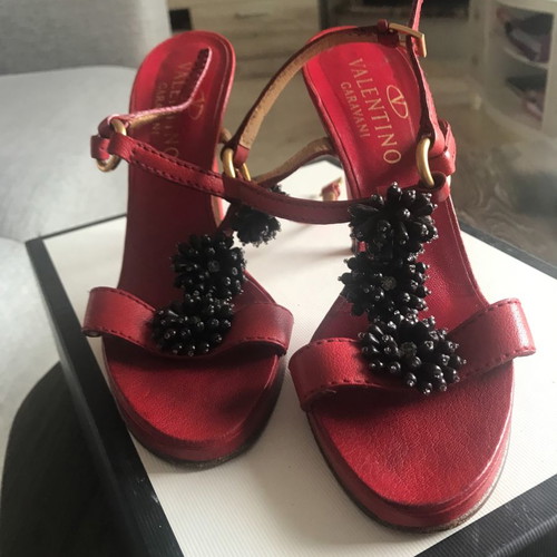 Valentino sandals used, red, size 36