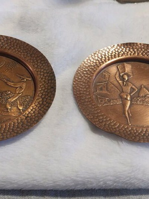 Copper engraving plates solid African 10cm like new