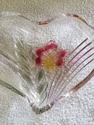 Glass fondant dish used, in good condition