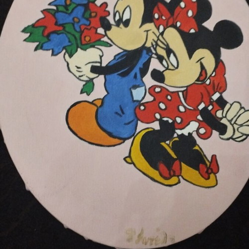 Handmade hand-painted Kastraki Minnie Mouse new