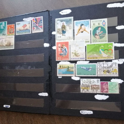 Stamp album used with thematic editions from many countries