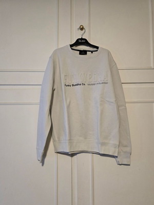 Funky Buddha men's sweatshirt new, size M, white and gray