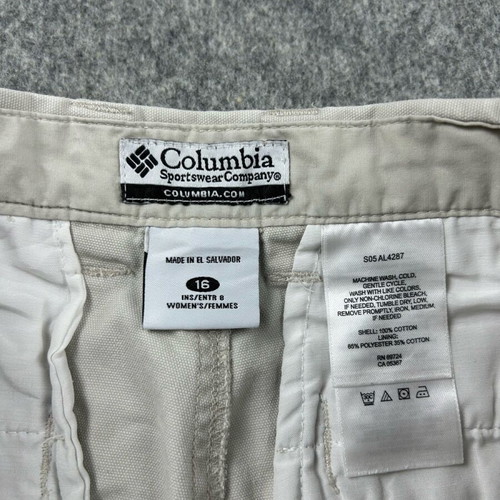 Columbia women's chino shorts used, size 16 EU46 XL XXL, beige