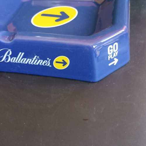 Ballantine's Go Play Vintage Ceramic Ashtray like new